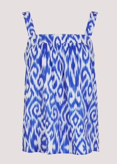 Blue Aztec Cami Top