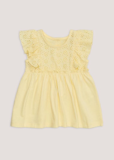 Baby Lemon Schiffli Dress (Newborn-23mths)