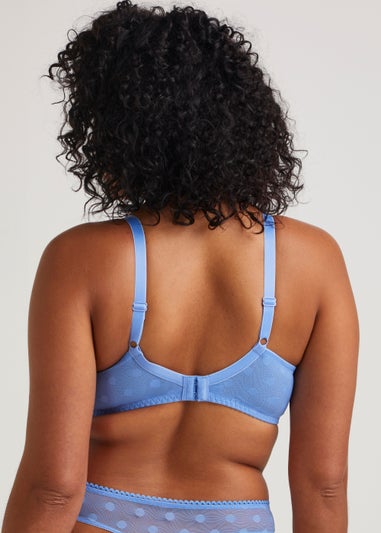 Ivory Rose Blue Dot Sweetheart Bra