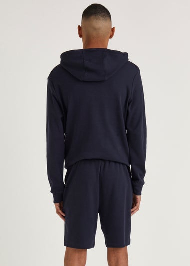 T&W Navy Textured Shorts