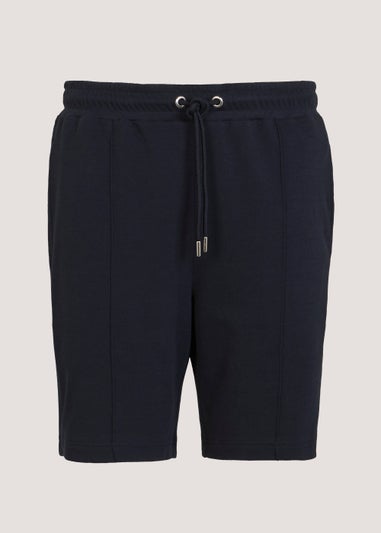 T&W Navy Textured Shorts