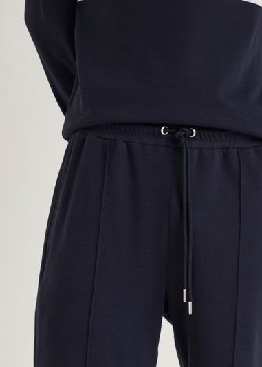 T&W Navy Textured Shorts