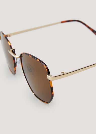 Tortoiseshell Hexagon Sunglasses