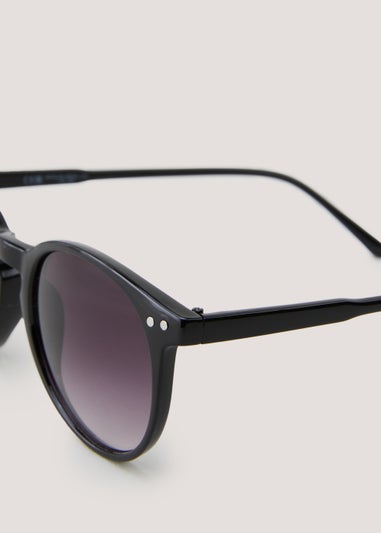 Black Classic Round Sunglasses