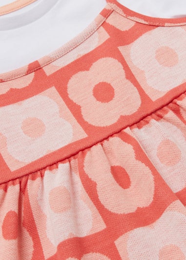 Girls Coral 2 in 1 Jacquard Dress (9mths-6yrs)