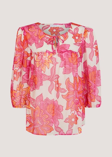 Pink Floral Blouse