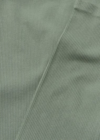 Girls Candy Couture Sage Ribbed Seamless Leggings (9-16yrs)