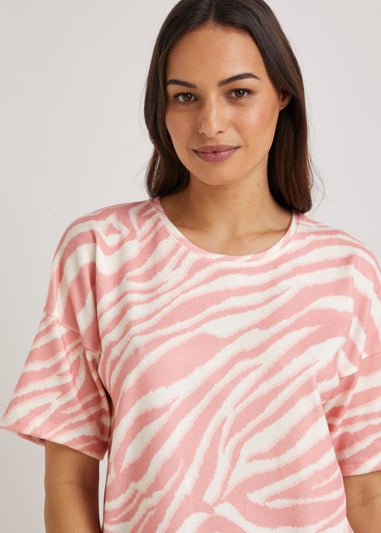 Pink Zebra Print Pyjama Set