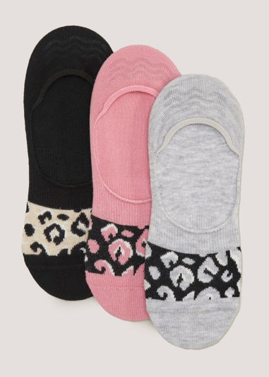 3 Pack Animal Print Footsies