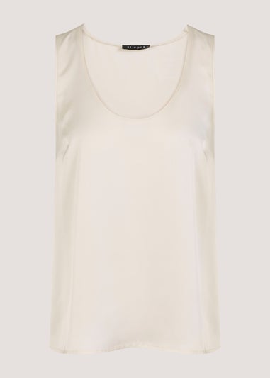 Et Vous Ivory Jersey Vest Top