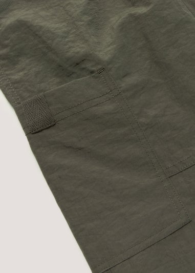 Girls Khaki Parachute Cargo Trousers (4-8yrs)