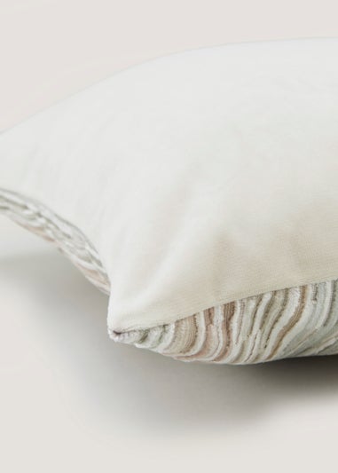 Pink Stripe Velvet Cushion (43cm x 43cm)