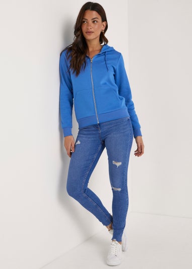 Blue Zip Up Hoodie