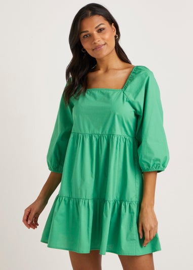 JDY Reese Green 3/4 Sleeve Dress