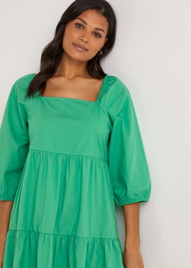 JDY Reese Green 3/4 Sleeve Dress