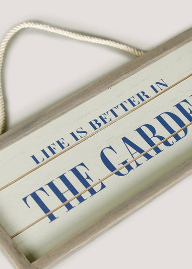 Wood Effect Garden Sign (29cm x 12cm x 1cm)