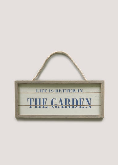 Wood Effect Garden Sign (29cm x 12cm x 1cm)