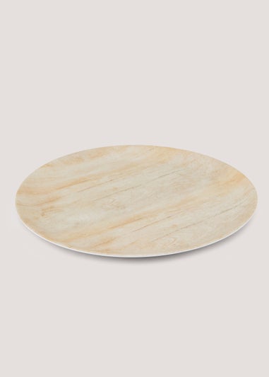 Wood Effect Melamine Outdoor Plate (36.5cm x 36.5cm x 2cm)