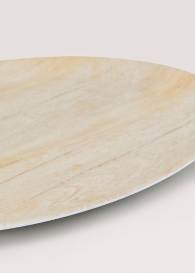 Wood Effect Melamine Outdoor Plate (36.5cm x 36.5cm x 2cm)