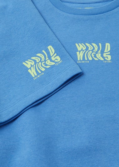 Blue Wave Sweatshirt & Shorts Set (4-13yrs)