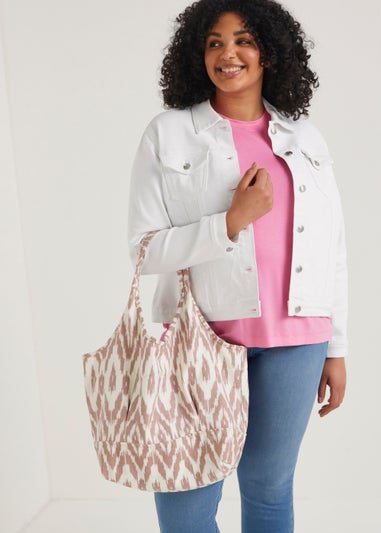Blush Ikat Beach Shopper Bag