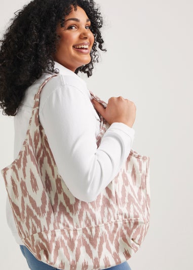 Blush Ikat Beach Shopper Bag