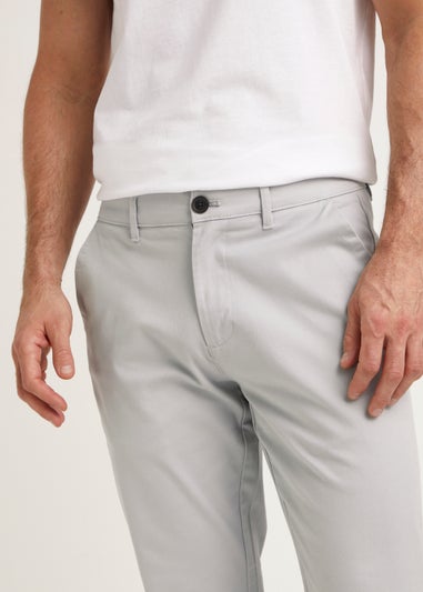 Ivory Straight Fit Stretch Chinos