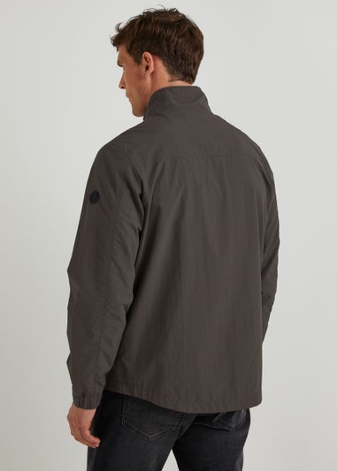 Brown Funnel Neck Shacket