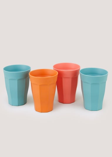 4 Pack Melamine Hi Ball Outdoor Tumblers (9cm x 9cm x 11.5cm)