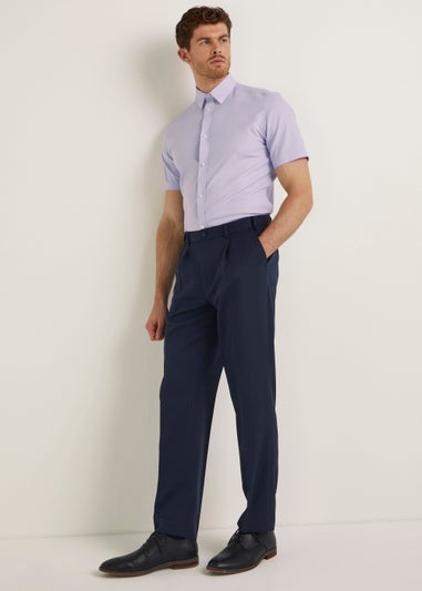 Taylor & Wright Lilac Textured Regular Fit Shirt