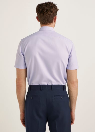 Taylor & Wright Lilac Textured Regular Fit Shirt