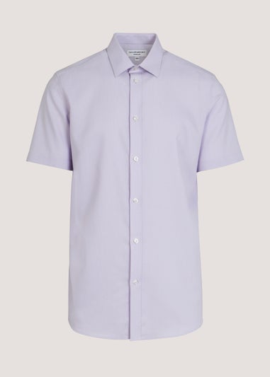 Taylor & Wright Lilac Textured Regular Fit Shirt
