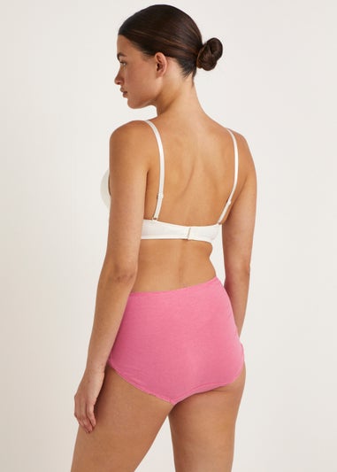 5 Pack Pink Lace Trim Full Knickers