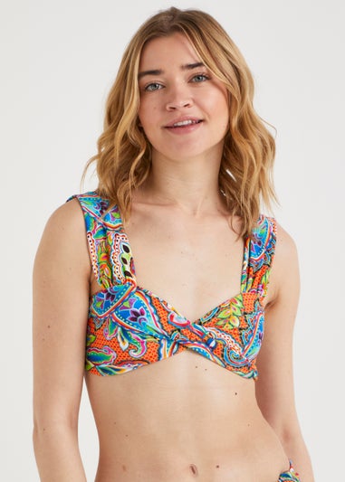 Be Beau Multicoloured Paisley Bikini Top