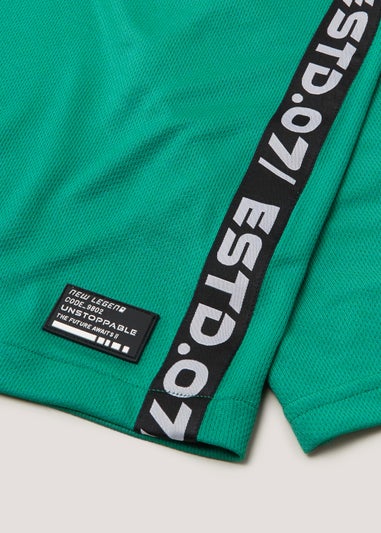 Boys Green Mesh Vest & Shorts Set (4-13yrs)