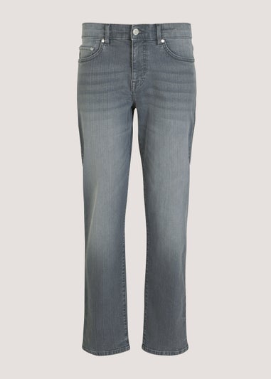 Grey Straight Fit Jeans