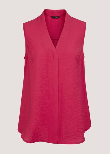 Et Vous Pink Sleeveless Popover Blouse