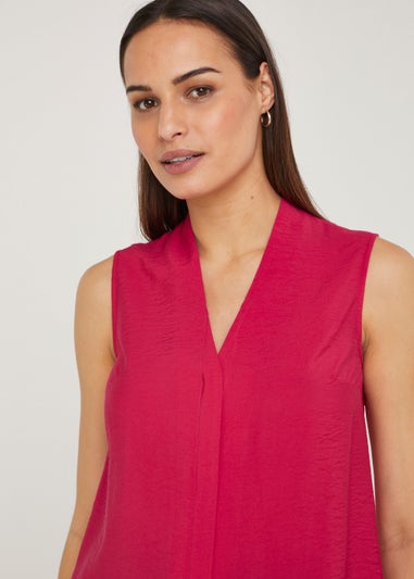 Et Vous Pink Sleeveless Popover Blouse