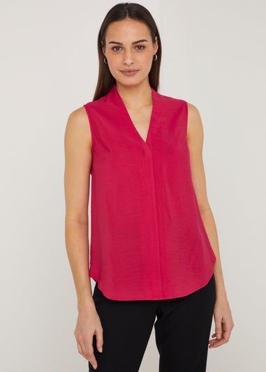 Et Vous Pink Sleeveless Popover Blouse