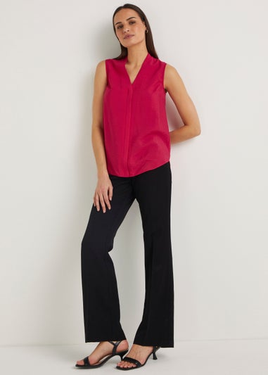 Et Vous Pink Sleeveless Popover Blouse