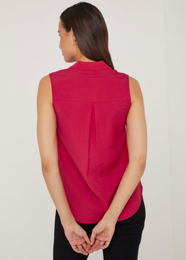 Et Vous Pink Sleeveless Popover Blouse