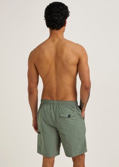 Khaki Essential Cargo Swim Shorts