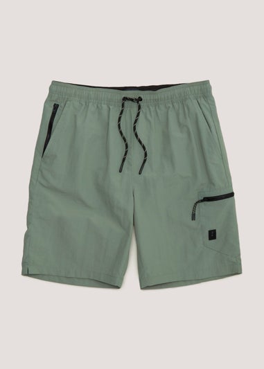 Khaki Essential Cargo Swim Shorts