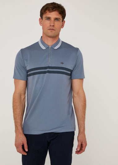 Blue Stripe Modal Polo Shirt