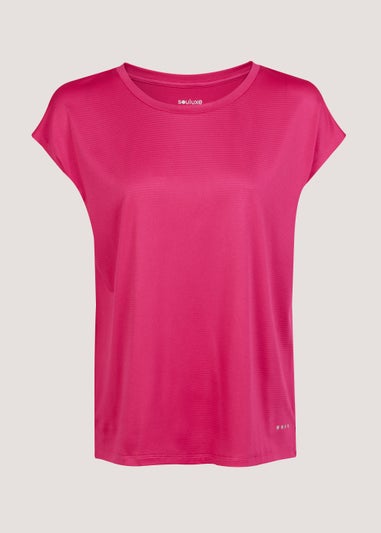 Souluxe Pink Slouch Sports T-Shirt