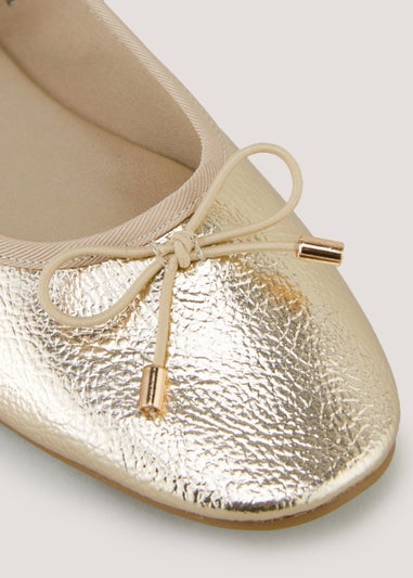 Gold Ballet Flats