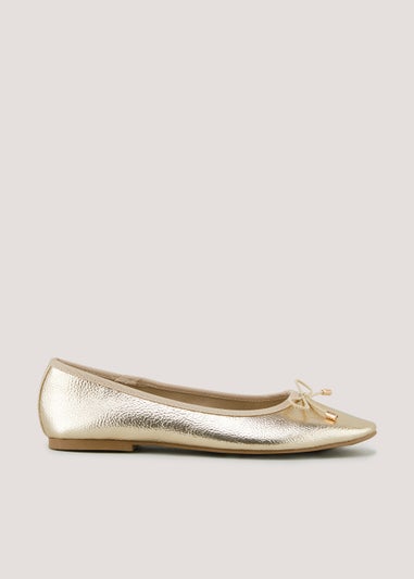 Gold Ballet Flats