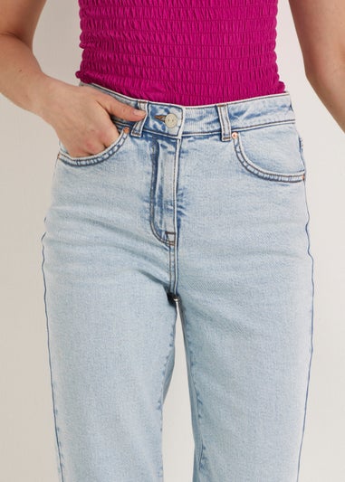 Ava Bleach Wash Mom Jeans