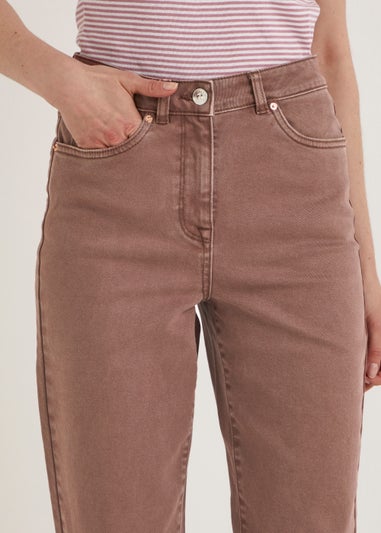 Ava Brown Mom Jeans