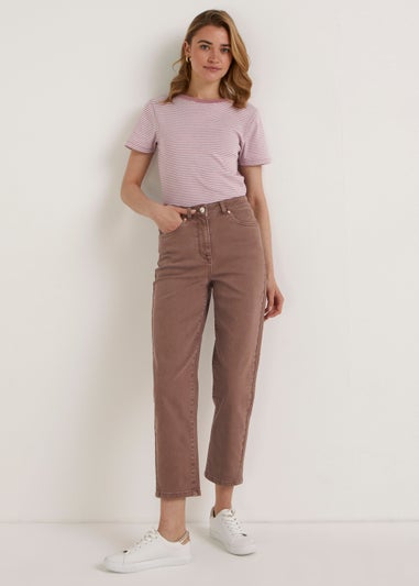 Ava Brown Mom Jeans